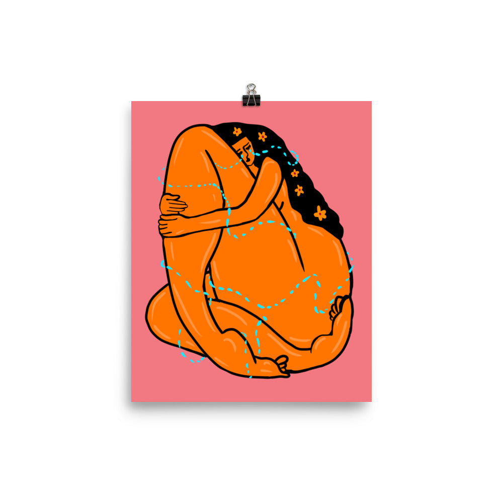 "Give Yourself A Hug" art print by ArtistNatalie, size options