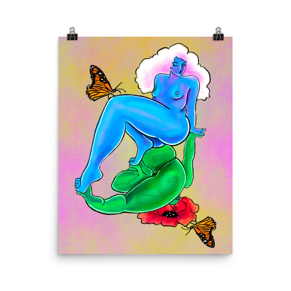 "Earth Meets Sky" art print by ArtistNatalie, print detail