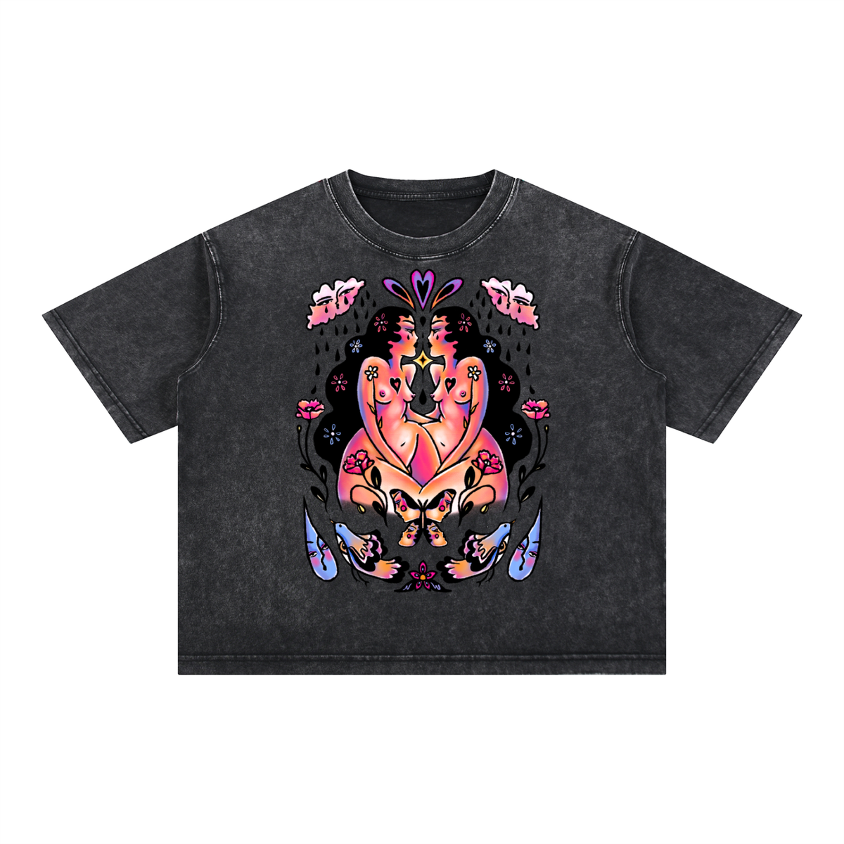 "Look Deep" boxy cotton tee by ArtistNatalie