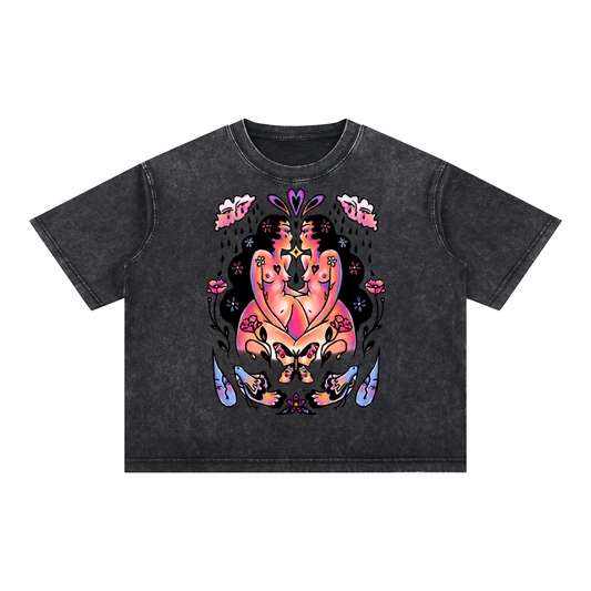 "Look Deep" boxy cotton tee by ArtistNatalie