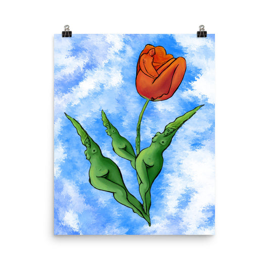 "Tulip" art print by ArtistNatalie, print detail