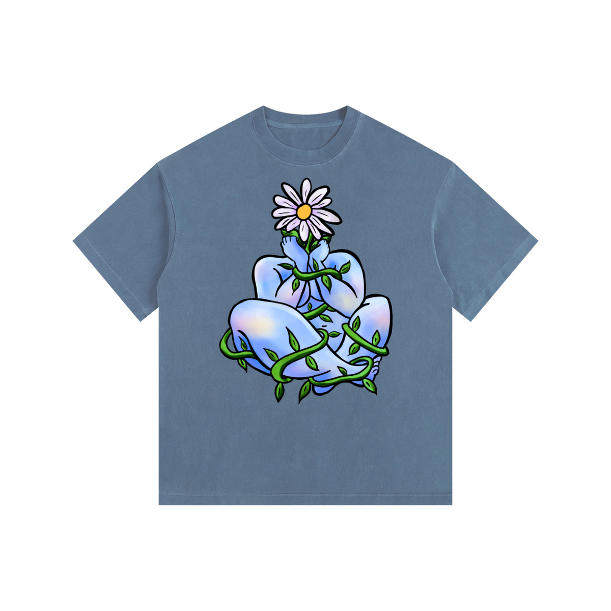 "Grow Up" retro washed cotton tee by ArtistNatalie, photo 3