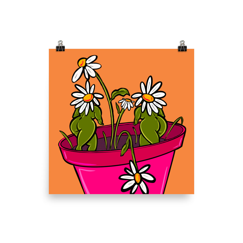 "Daisies" art print by ArtistNatalie, print detail