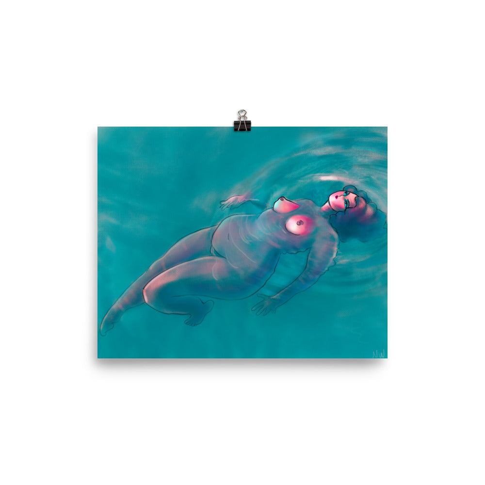 "Involved with Life" art print by ArtistNatalie, framed in a room setting
