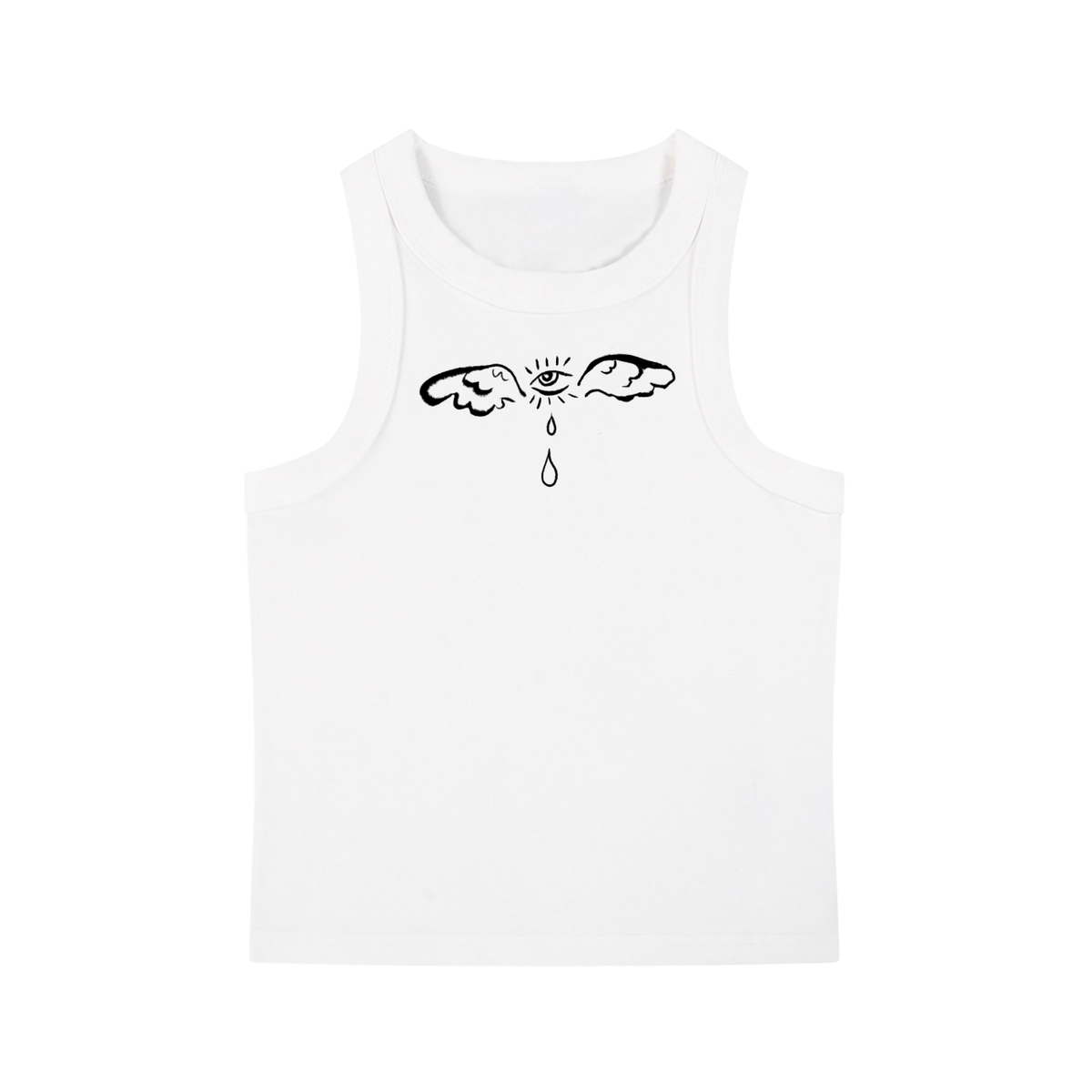 Eye Fly heavyweight washed tank top by ArtistNatalie, front view