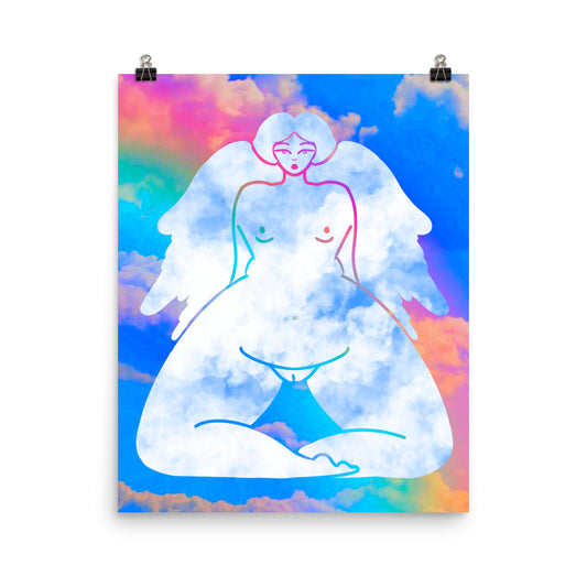 "Angel" art print by ArtistNatalie, print detail