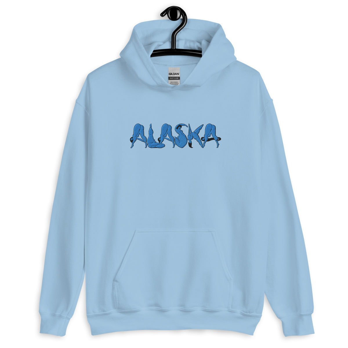 "Icy Alaska" heavy blend hoodie by ArtistNatalie, back view