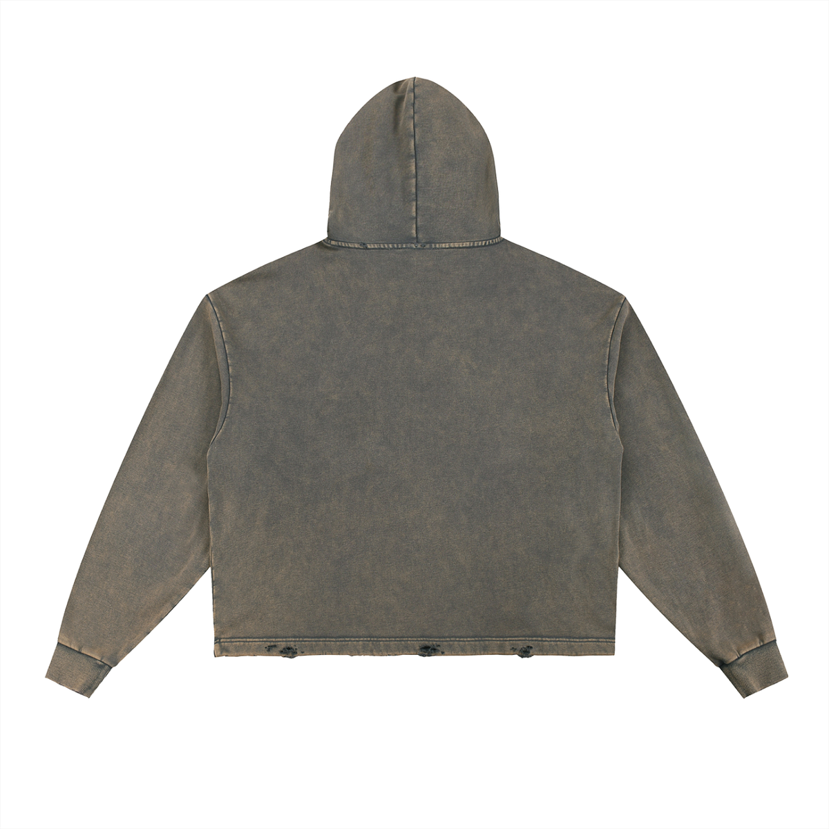 "Solar Power" distressed boxy hoodie by ArtistNatalie, Blue, back view