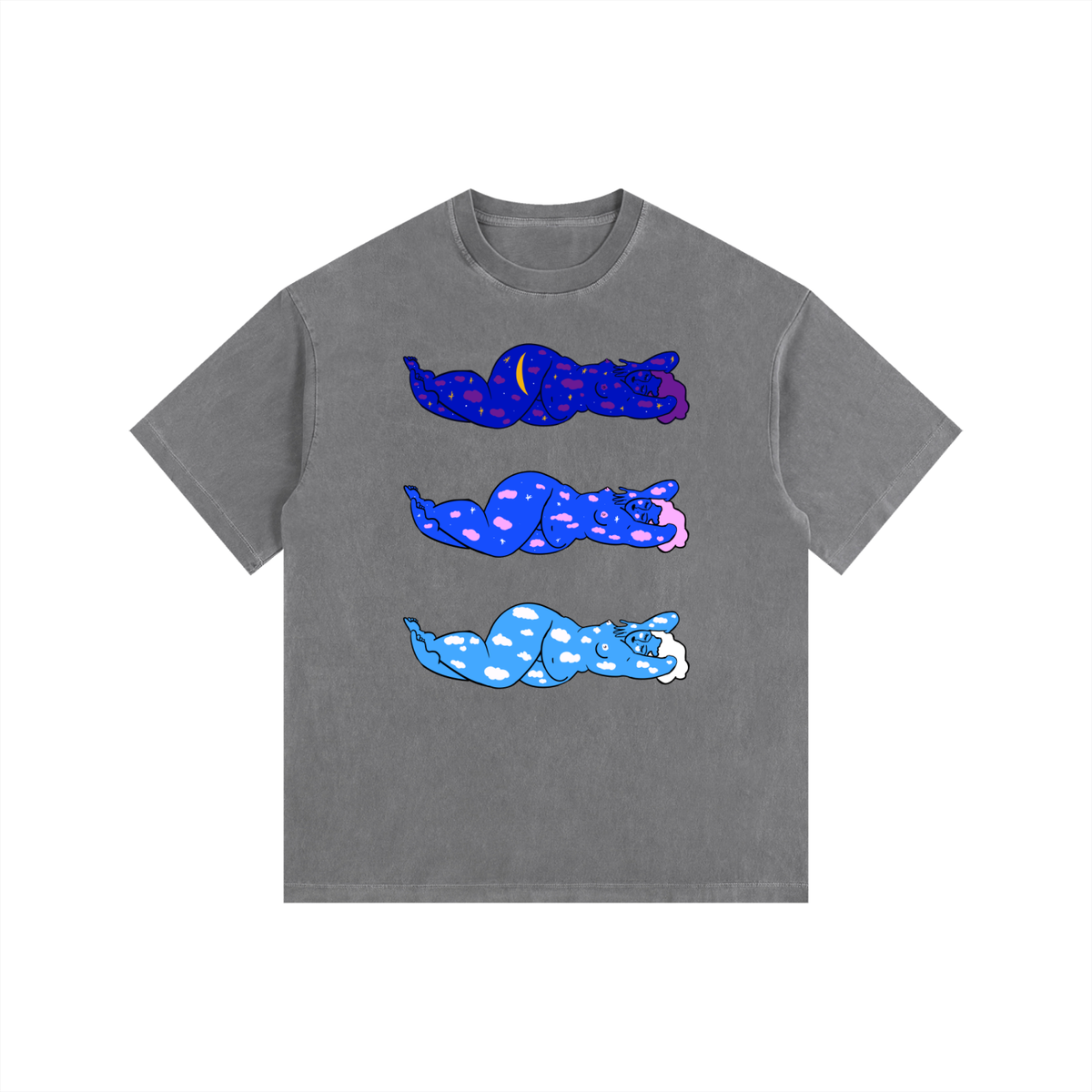 "Celestial Body" retro washed cotton tee by ArtistNatalie, photo 9