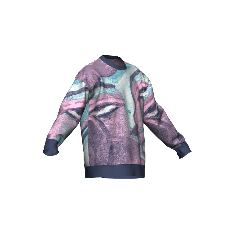 "Zoom Out" woven sweater by ArtistNatalie, alternate view