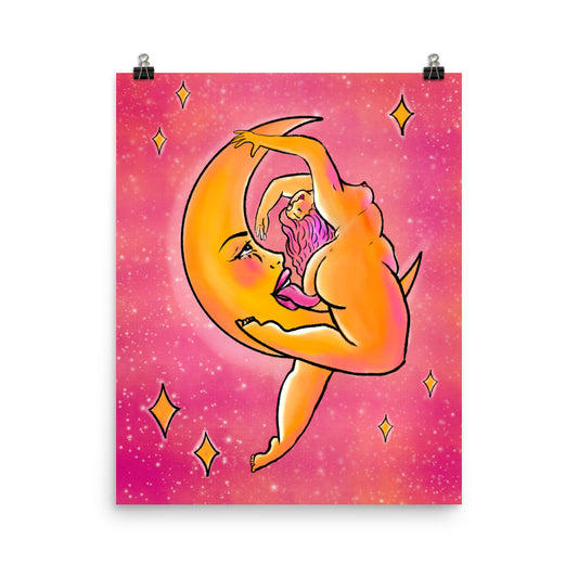 "Cosmic Snack" art print by ArtistNatalie, print detail