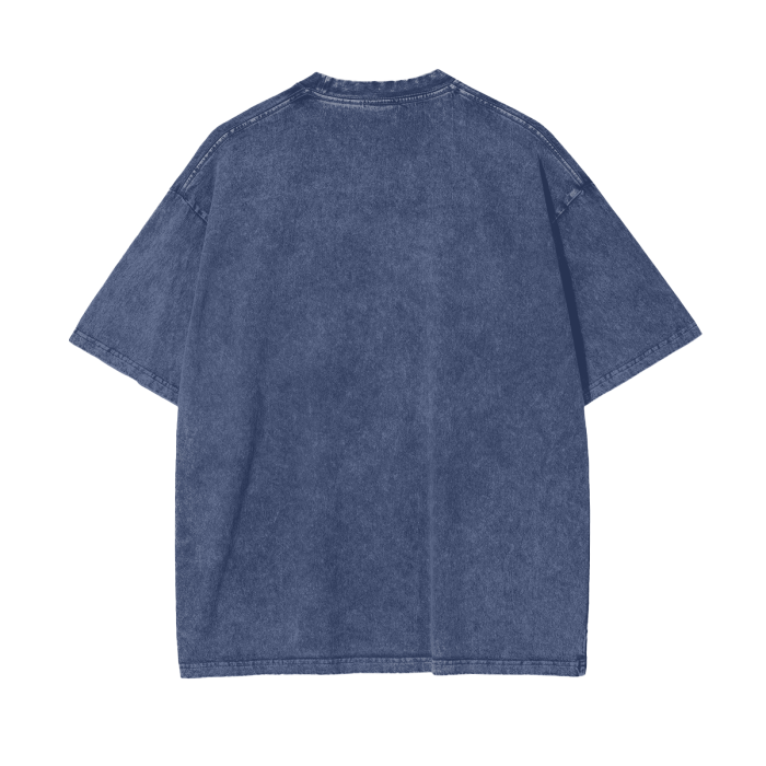 "This Is For You" acid-washed heavyweight cotton tee by ArtistNatalie, back view