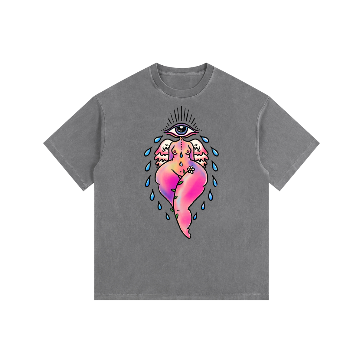"EyeCon" retro washed cotton tee by ArtistNatalie, photo 5