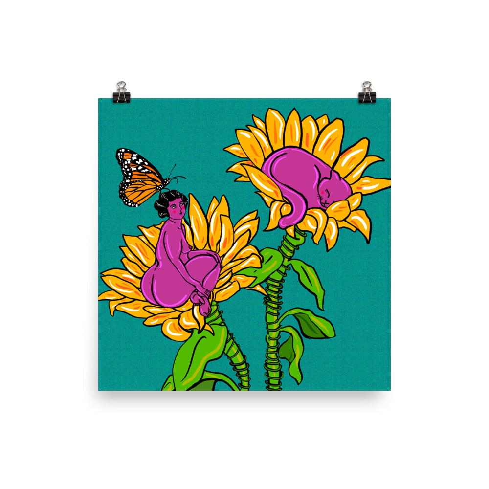 "Hideaway" art print by ArtistNatalie, framed in a room setting