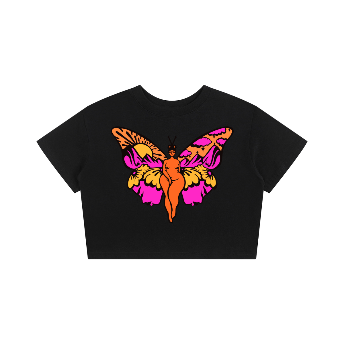 "Truest Reflection" fitted baby tee by ArtistNatalie, front view