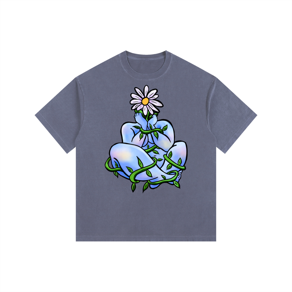 "Grow Up" retro washed cotton tee by ArtistNatalie, photo 5