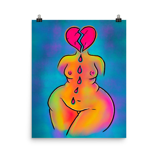 "My Bleeding Heart Is A Gift" art print by ArtistNatalie, print detail