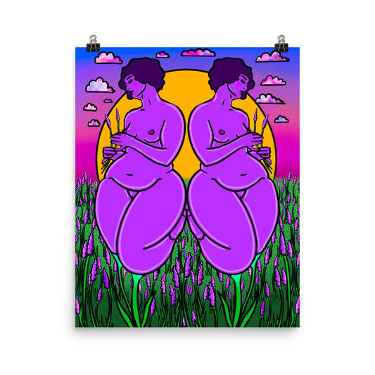 "Lavender" art print by ArtistNatalie, print detail