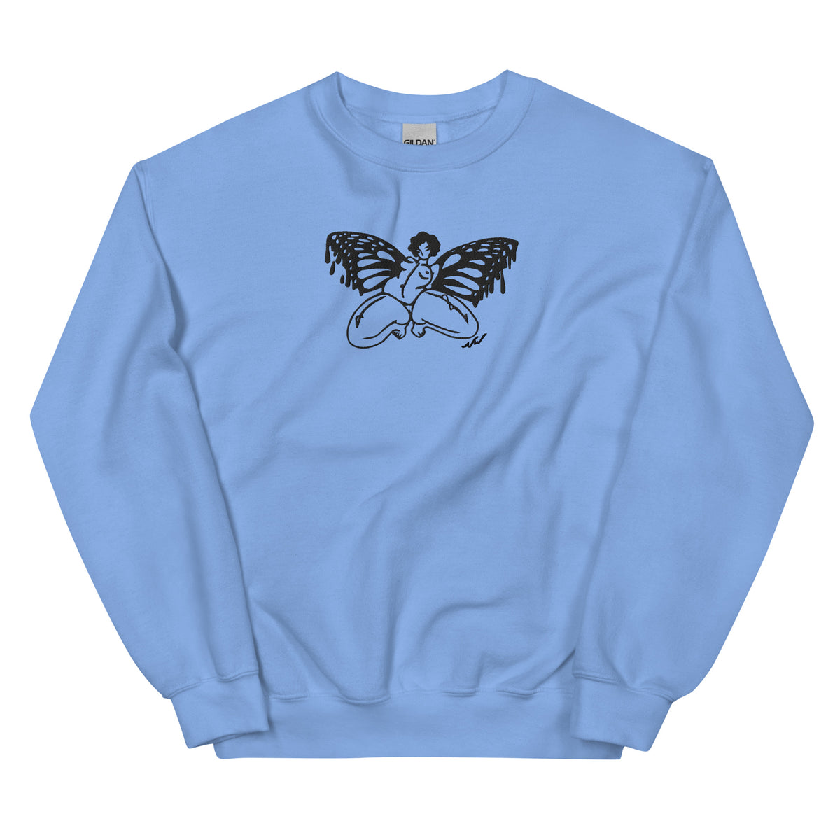"Take Your Wings And Go" crewneck sweatshirt by ArtistNatalie, back view