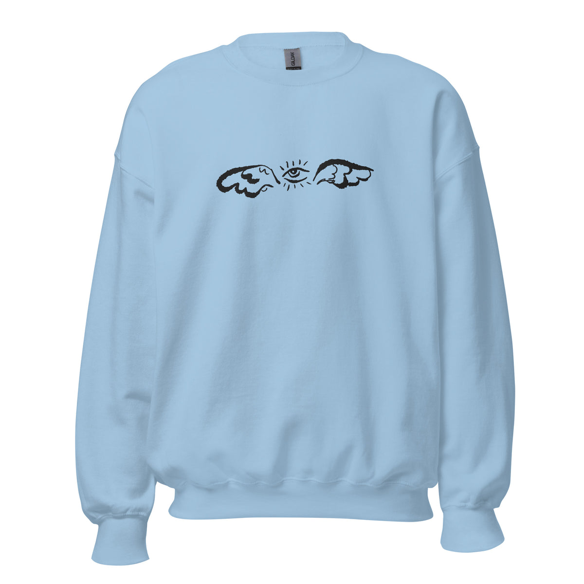 "Eye Angel" crewneck sweatshirt by ArtistNatalie, front view